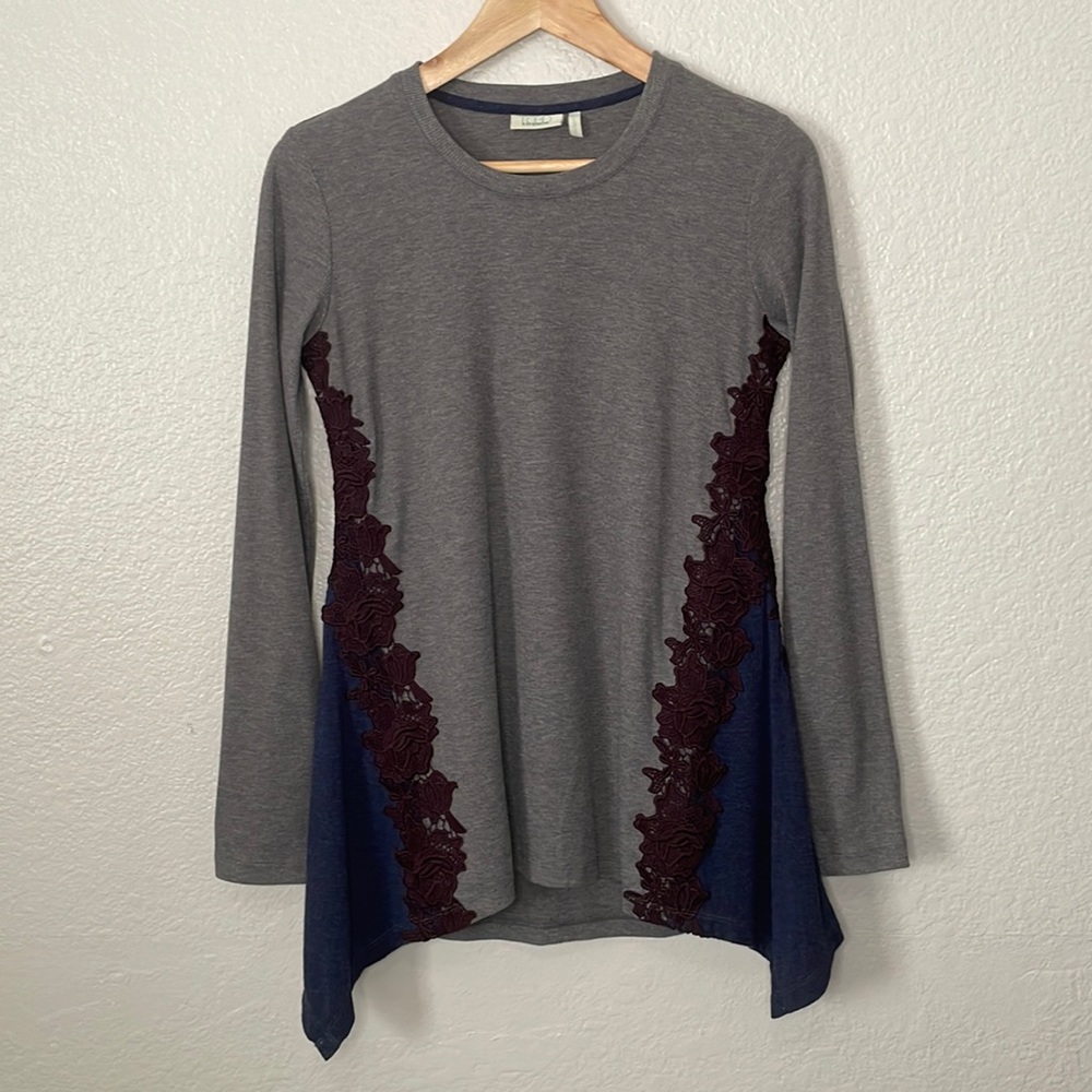 LOGO LOUNGE Mixed Material Top | XXS